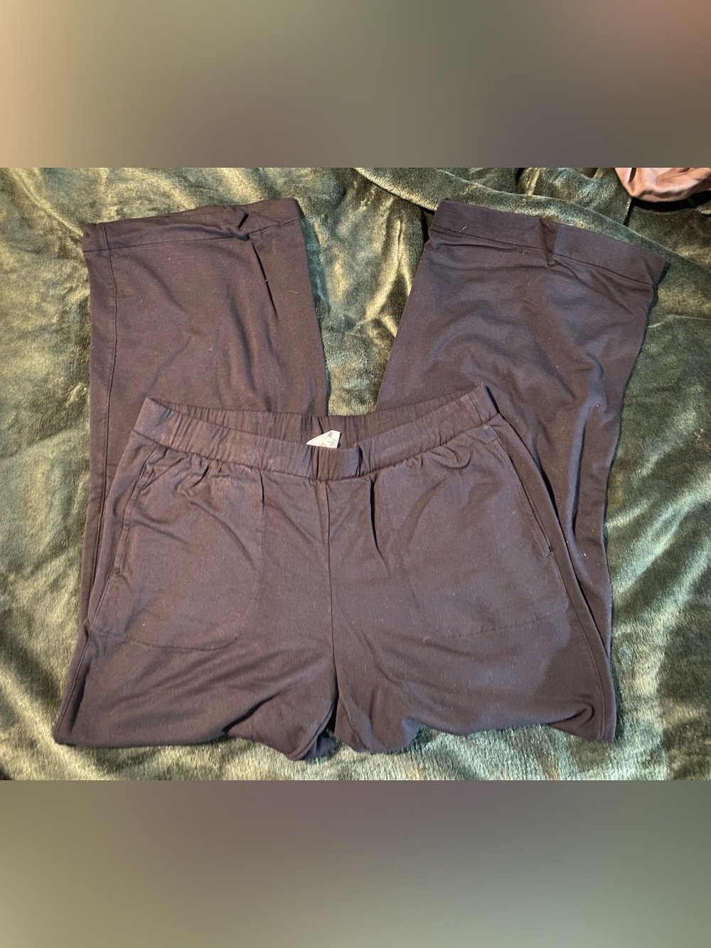 Soma Black Knit Pull-On Pants